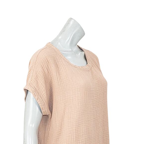 Faherty Women's Dream Cotton Gauze T-Shirt in Nougat beige size XL - Picture 7 of 9